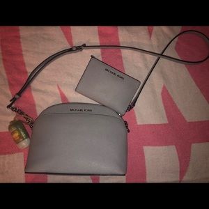 Lavender Michael Kors Cross body + Wallet